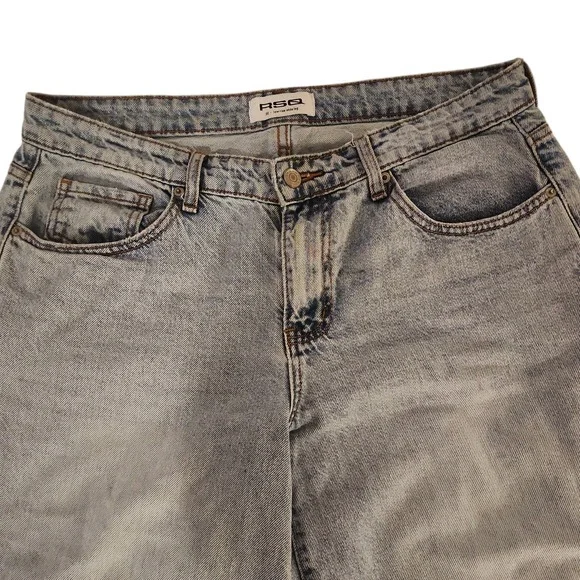 RSQ Low Rise Baggy jeans Women's 30 Light Wash Blue Denim Skater Y2K 90s Grunge - Picture 8 of 12